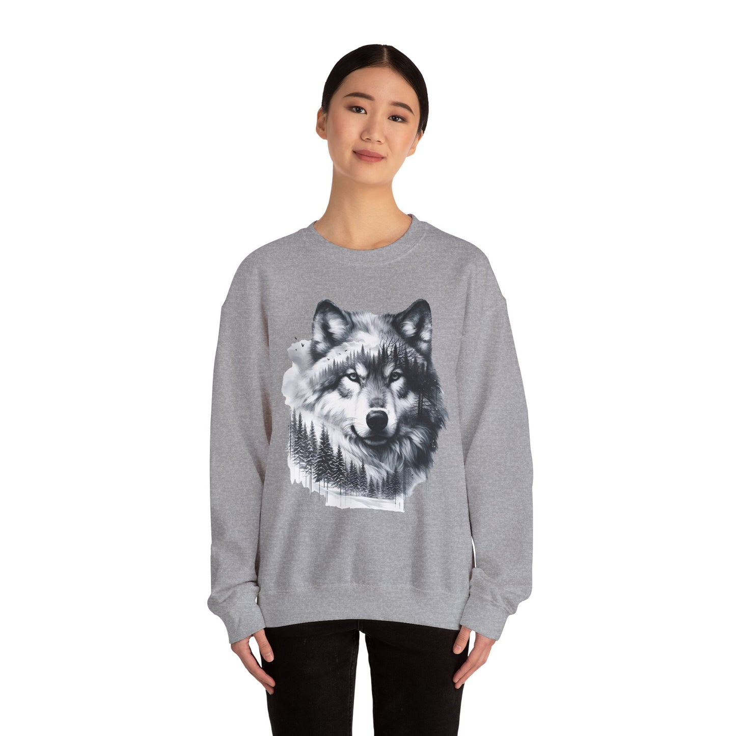 Forest Wolf Unisex Crewneck Sweatshirt