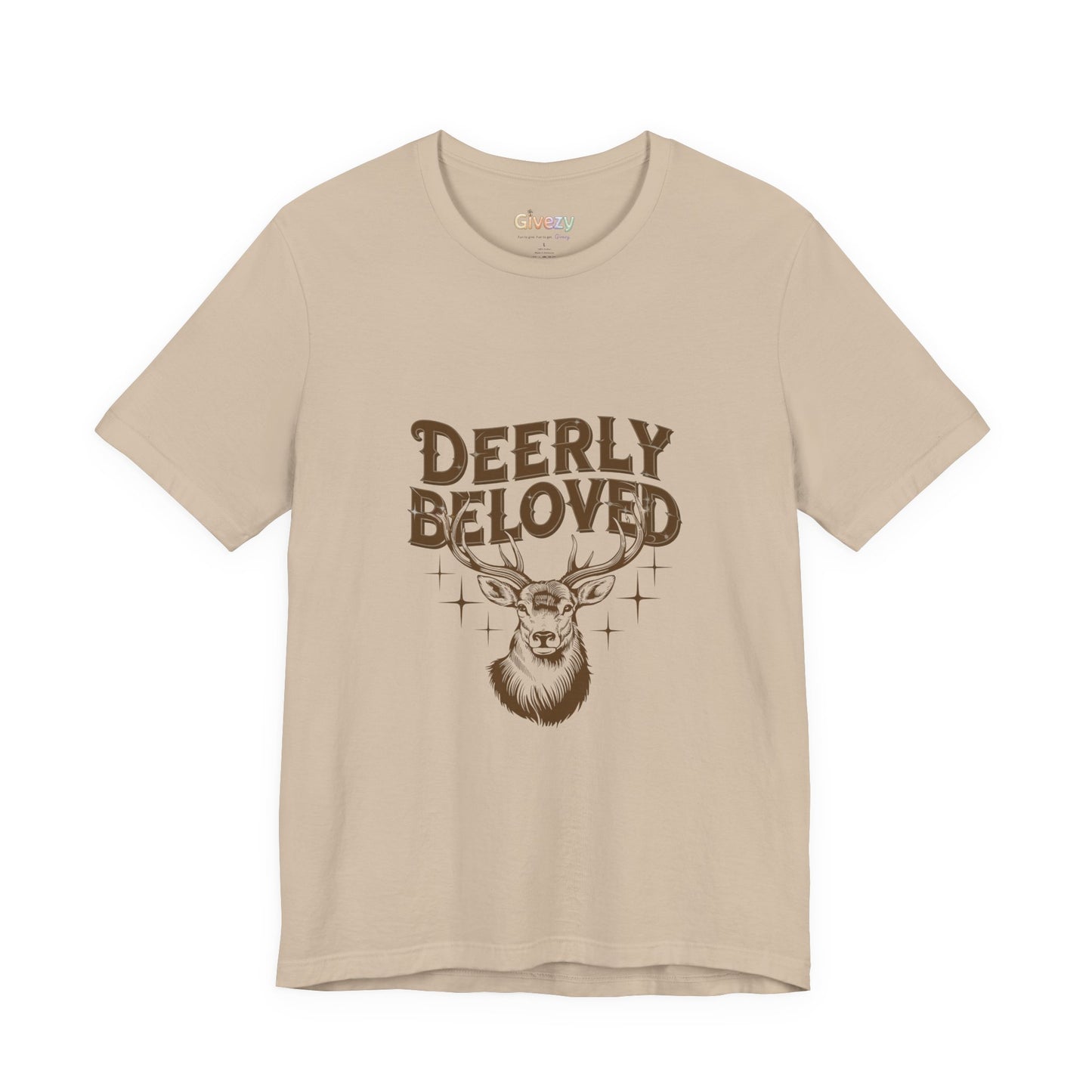 T-Shirt mit Hirschmotiv „Deerly Beloved“ – Unisex