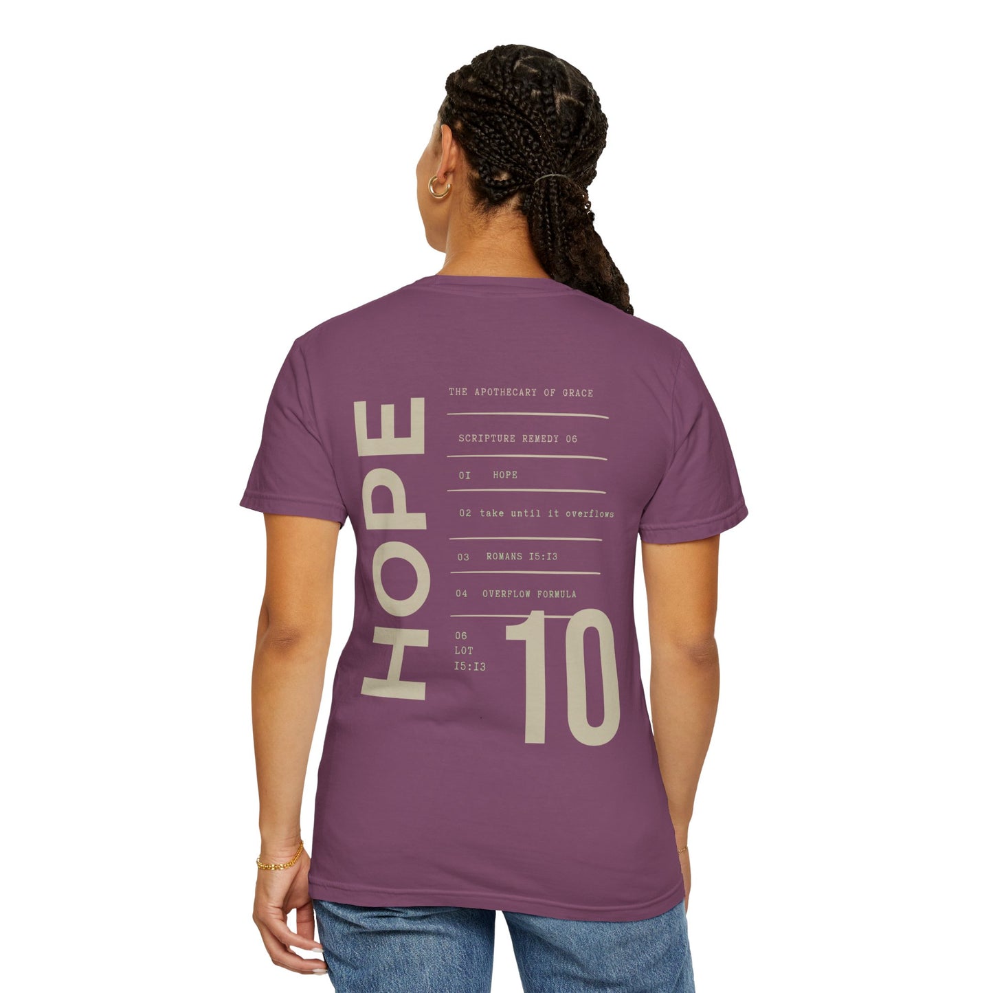 Hope - Personalized Number Scripture Unisex T-Shirt, Romans 15:13 Bible Verse Tee, Christian Gift for Long Waits, Modern Streetwear Faith
