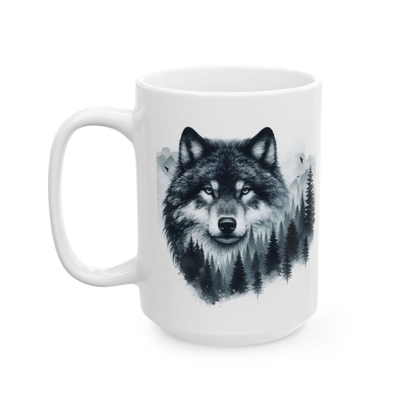 Wolf Forest - Weiße Tasse (325ml/444ml)