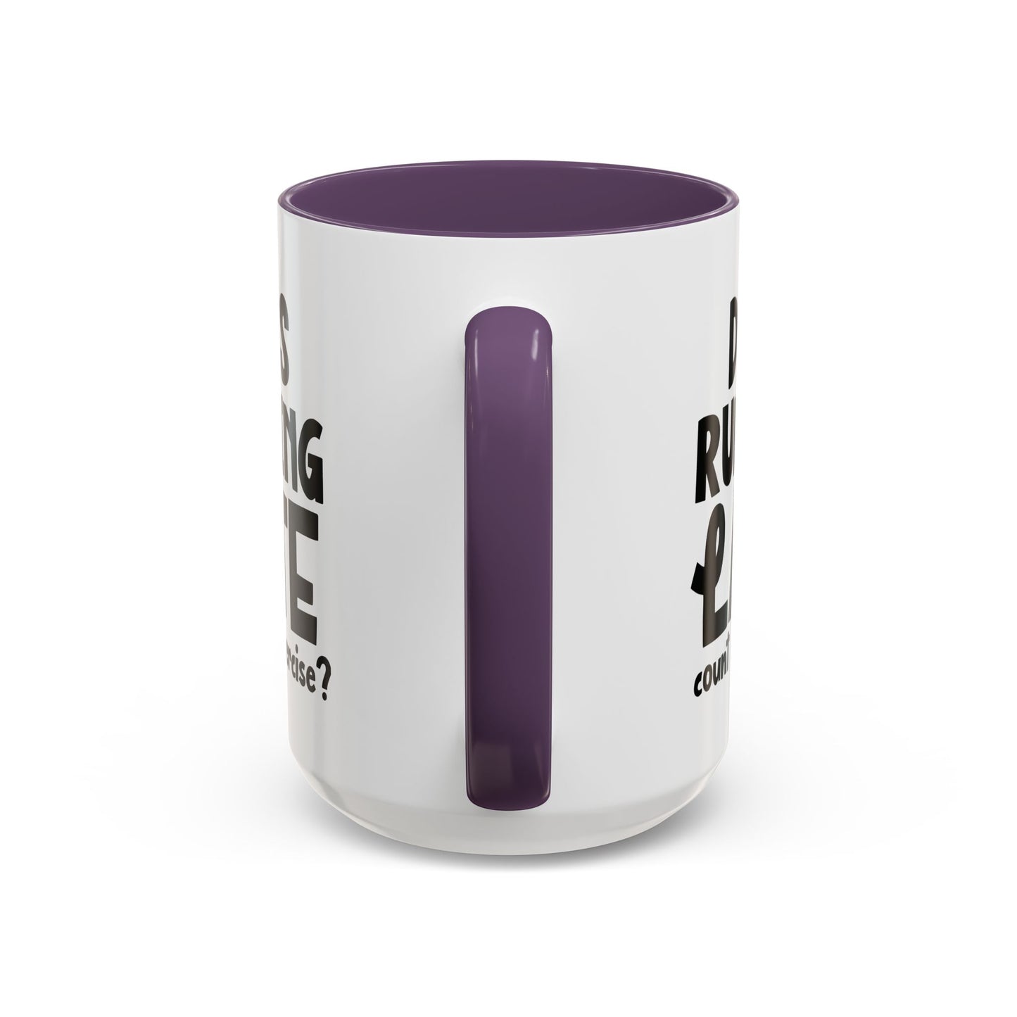 Zählt Zuspätkommen als Sport? - Zweifarbige Tasse (325 ml/443 ml)