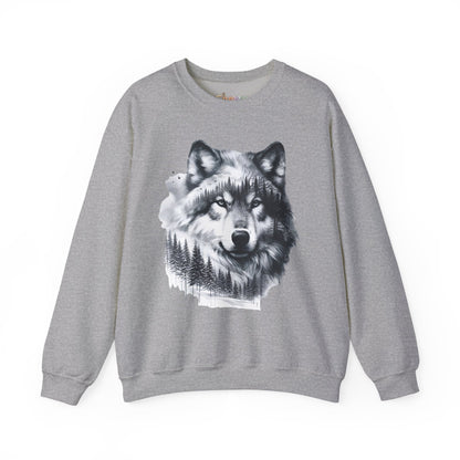 Forest Wolf Unisex Rundhals-Sweatshirt