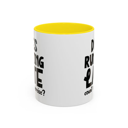 Zählt Zuspätkommen als Sport? - Zweifarbige Tasse (325 ml/443 ml)