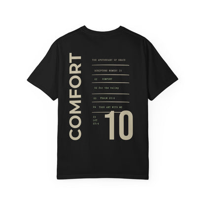 Comfort - Personalized Number Scripture Unisex T-Shirt, Psalm 23:4 Bible Verse Tee, Christian Gift for Grief, Modern Streetwear Faith
