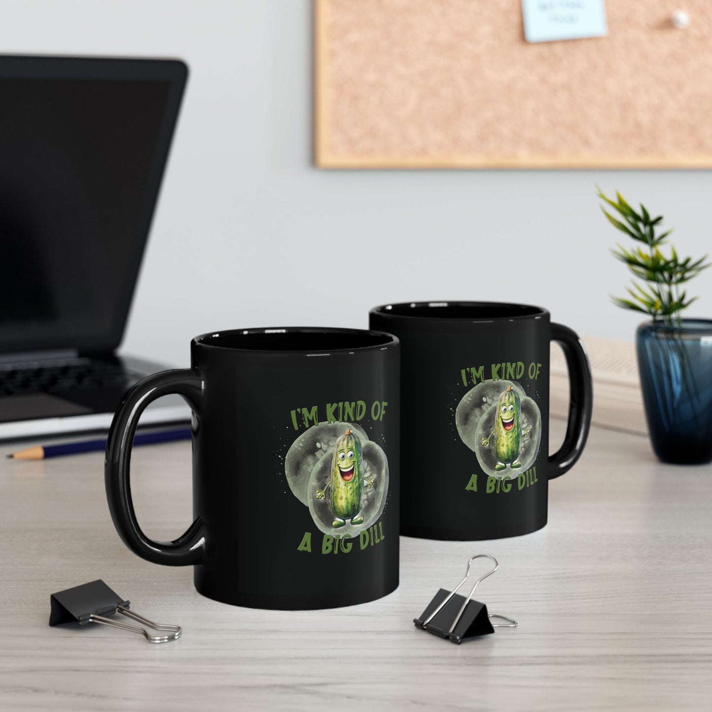 Ich bin irgendwie ein großes Ding – Schwarze Tasse (325ml/444ml)