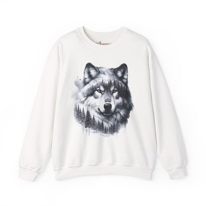 Forest Wolf Unisex Rundhals-Sweatshirt