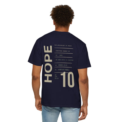 Hope - Personalized Number Scripture Unisex T-Shirt, Romans 15:13 Bible Verse Tee, Christian Gift for Long Waits, Modern Streetwear Faith