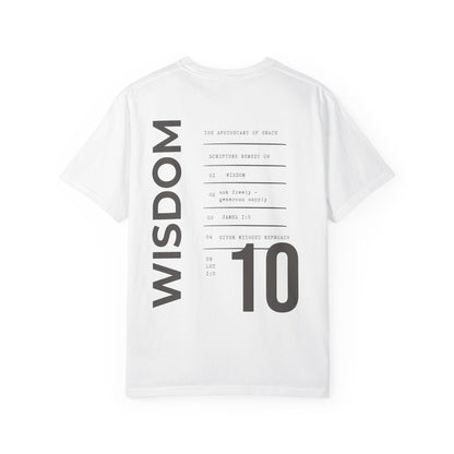 Wisdom - Personalized Number Scripture Unisex T-Shirt, James 1:5 Bible Verse Tee, Christian Gift for Graduation, Modern Streetwear Faith