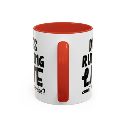 Zählt Zuspätkommen als Sport? - Zweifarbige Tasse (325 ml/443 ml)