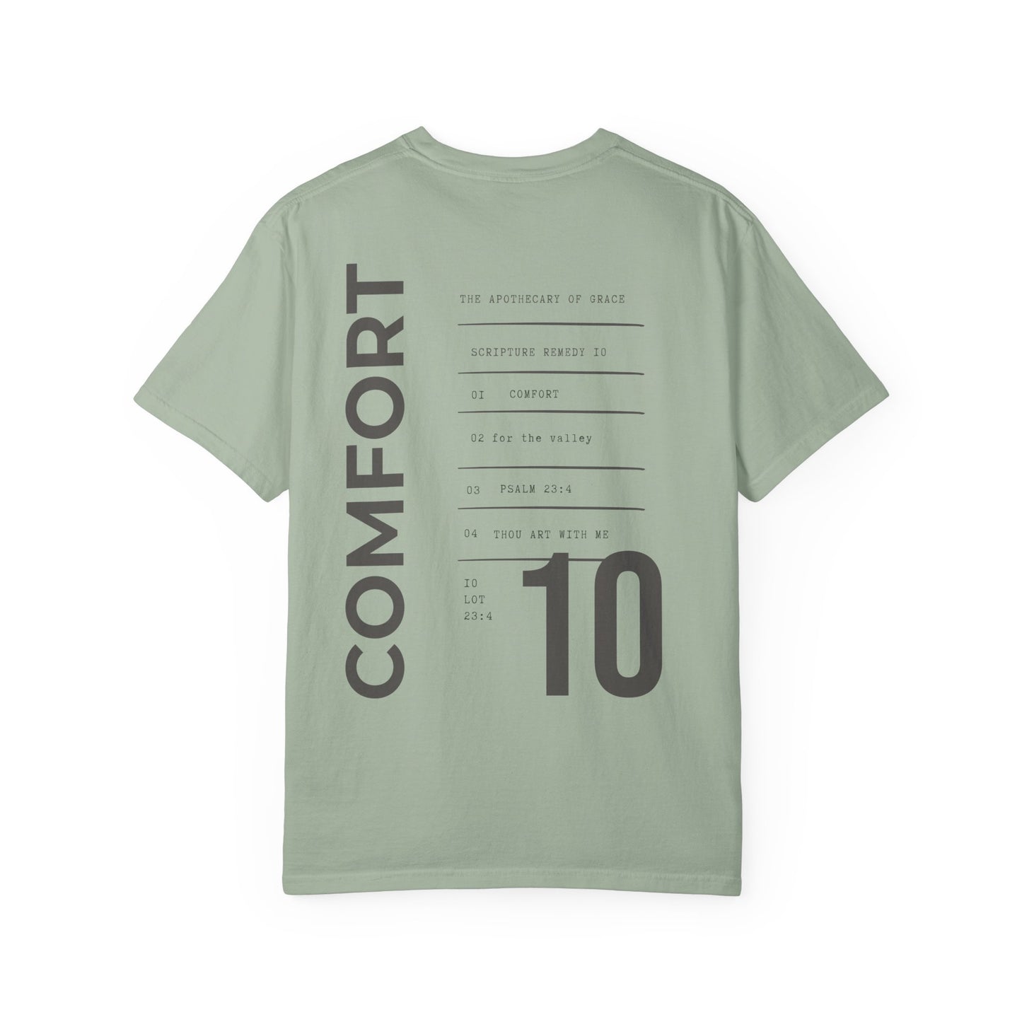 Comfort - Personalized Number Scripture Unisex T-Shirt, Psalm 23:4 Bible Verse Tee, Christian Gift for Grief, Modern Streetwear Faith