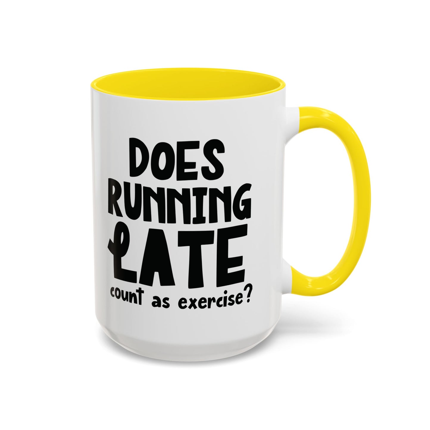 Zählt Zuspätkommen als Sport? - Zweifarbige Tasse (325 ml/443 ml)