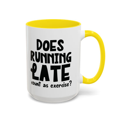 Zählt Zuspätkommen als Sport? - Zweifarbige Tasse (325 ml/443 ml)