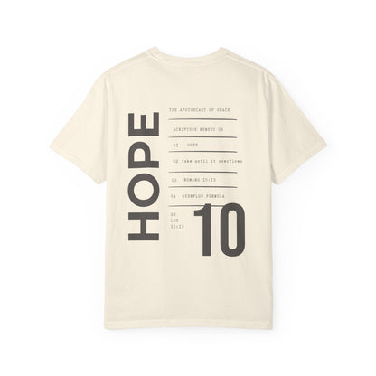 Hope - Personalized Number Scripture Unisex T-Shirt, Romans 15:13 Bible Verse Tee, Christian Gift for Long Waits, Modern Streetwear Faith