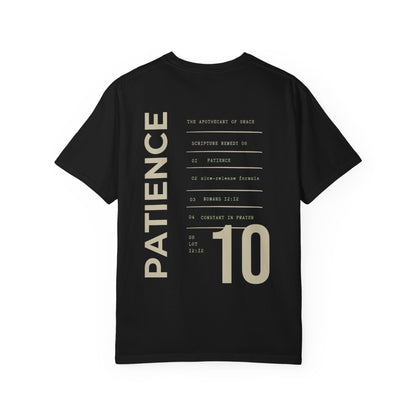 Patience - Personalized Number Scripture Unisex T-Shirt, Romans 12:12 Bible Verse Tee, Christian Gift for Waiting, Modern Streetwear Faith