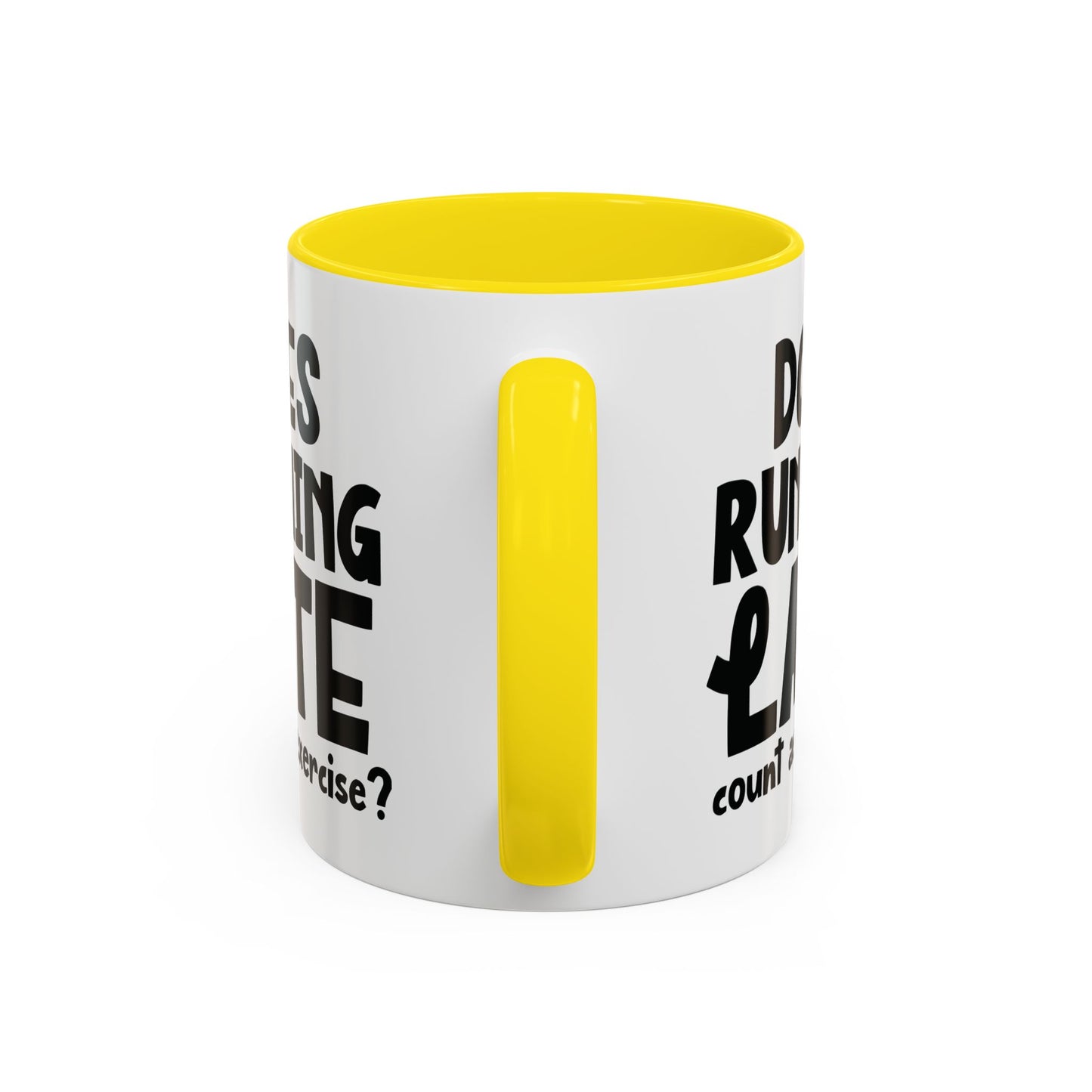 Zählt Zuspätkommen als Sport? - Zweifarbige Tasse (325 ml/443 ml)