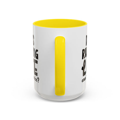 Zählt Zuspätkommen als Sport? - Zweifarbige Tasse (325 ml/443 ml)