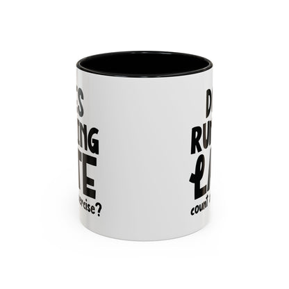 Zählt Zuspätkommen als Sport? - Zweifarbige Tasse (325 ml/443 ml)