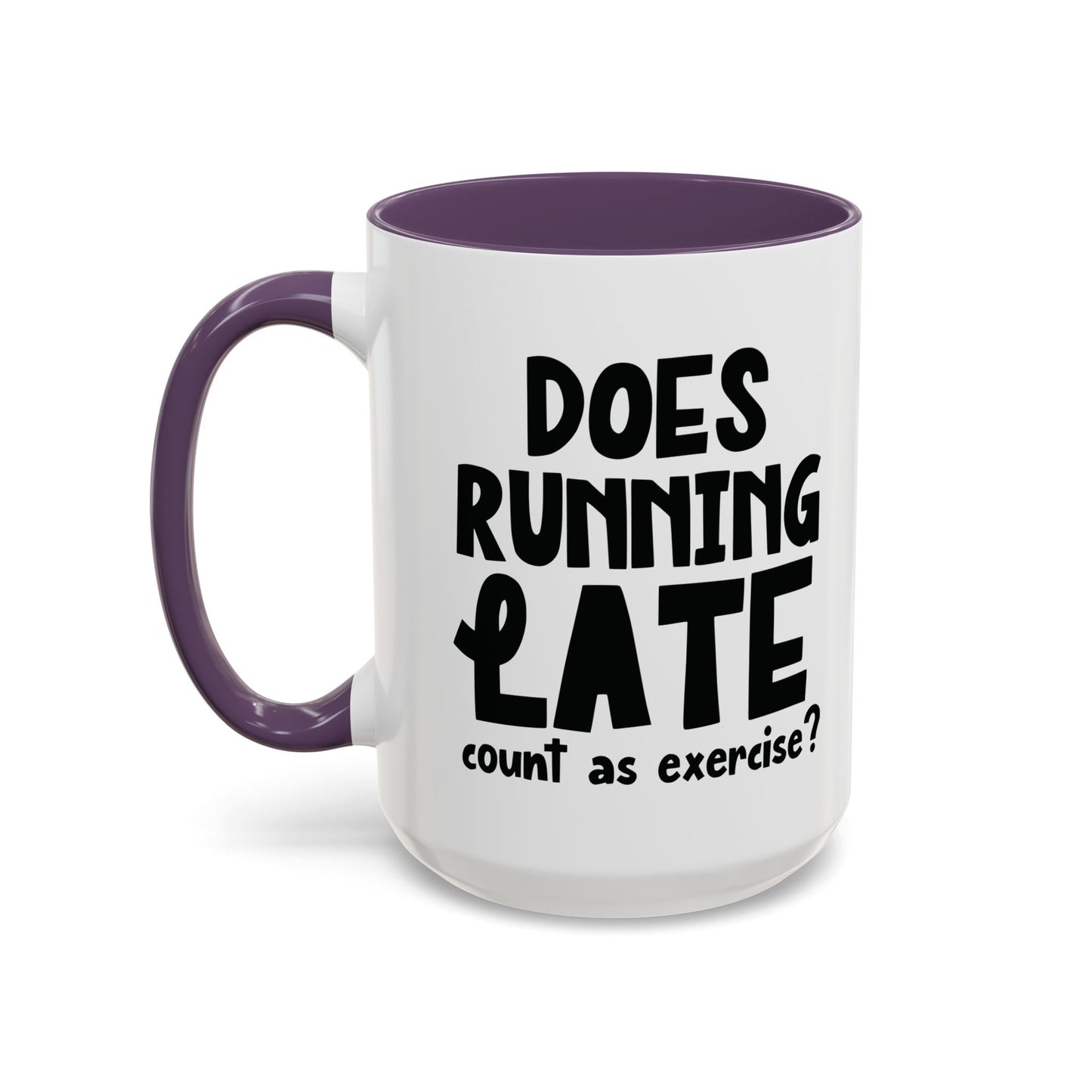 Zählt Zuspätkommen als Sport? - Zweifarbige Tasse (325 ml/443 ml)