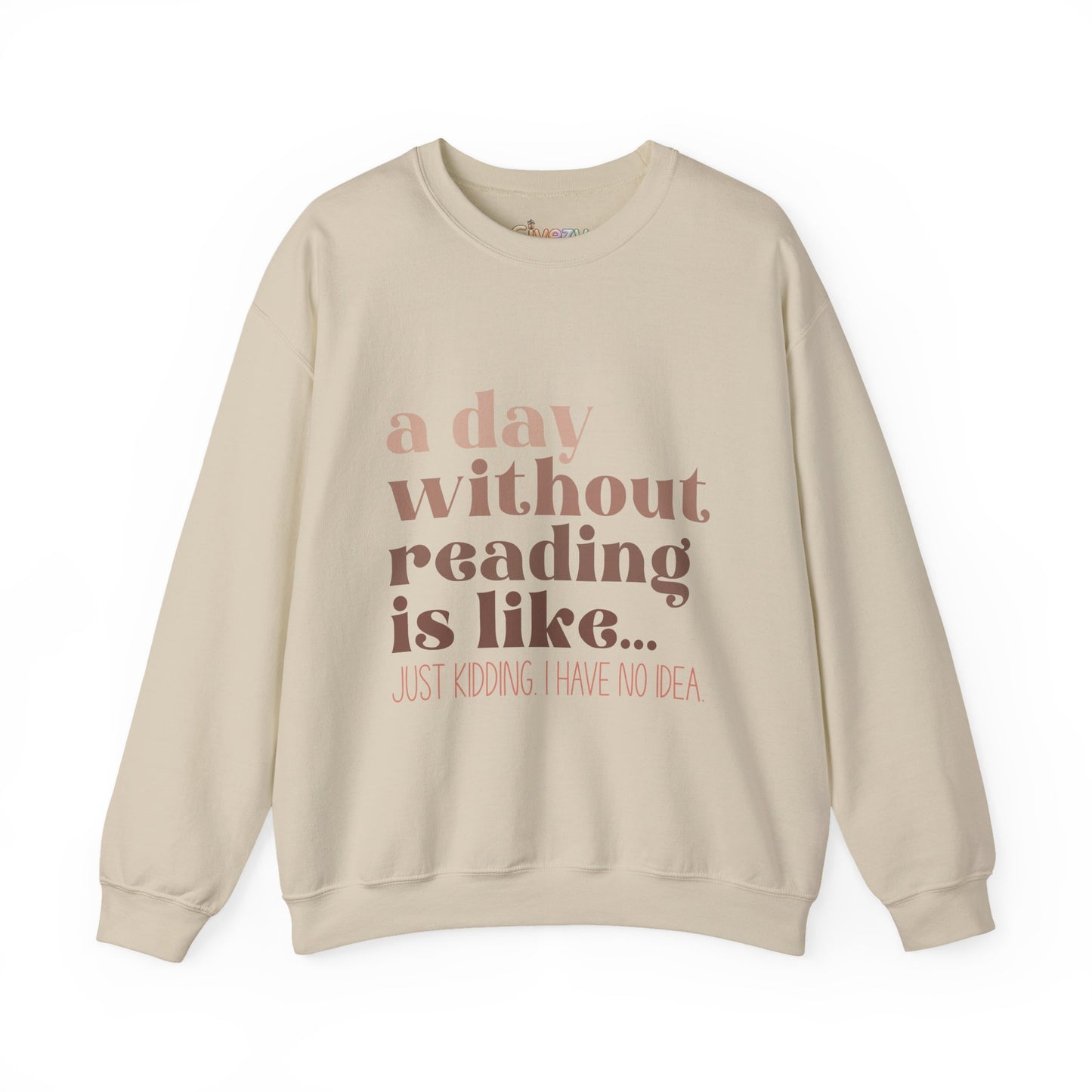 A Day Without Reading Rundhals-Sweatshirt