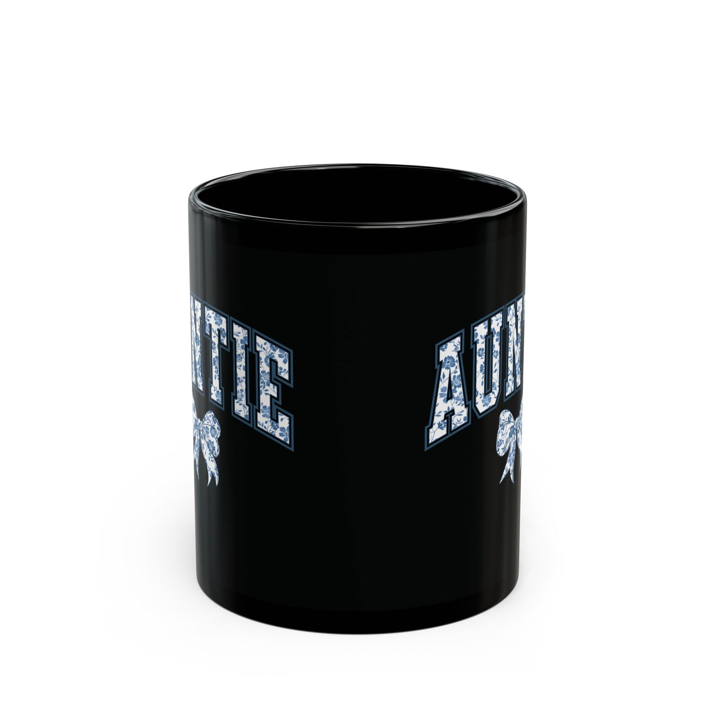 Tante Chinoiserie-Schleife – Schwarze Tasse (325 ml/443 ml)