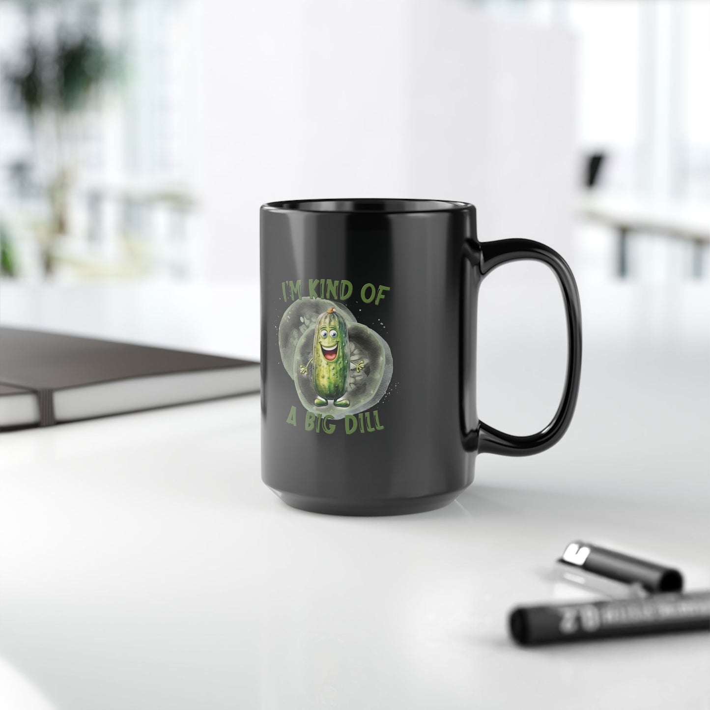 Ich bin irgendwie ein großes Ding – Schwarze Tasse (325ml/444ml)