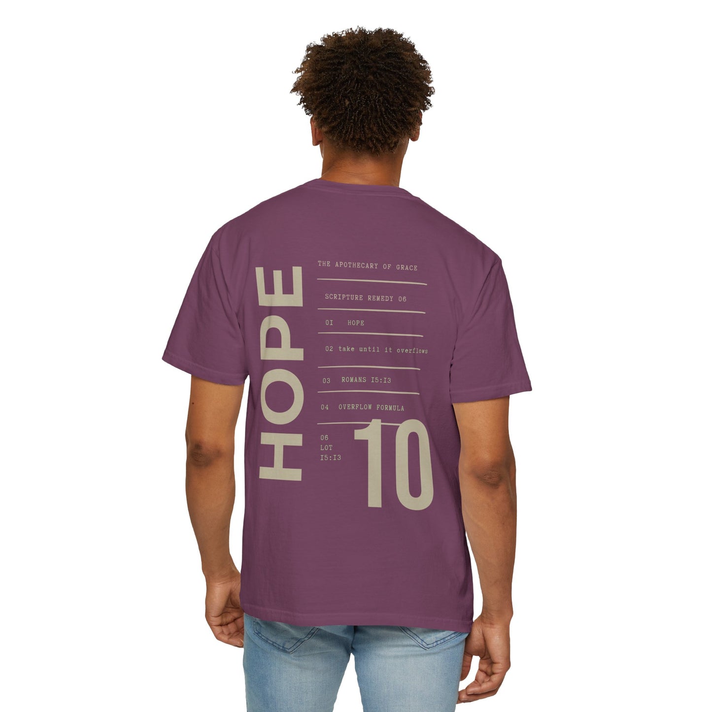 Hope - Personalized Number Scripture Unisex T-Shirt, Romans 15:13 Bible Verse Tee, Christian Gift for Long Waits, Modern Streetwear Faith