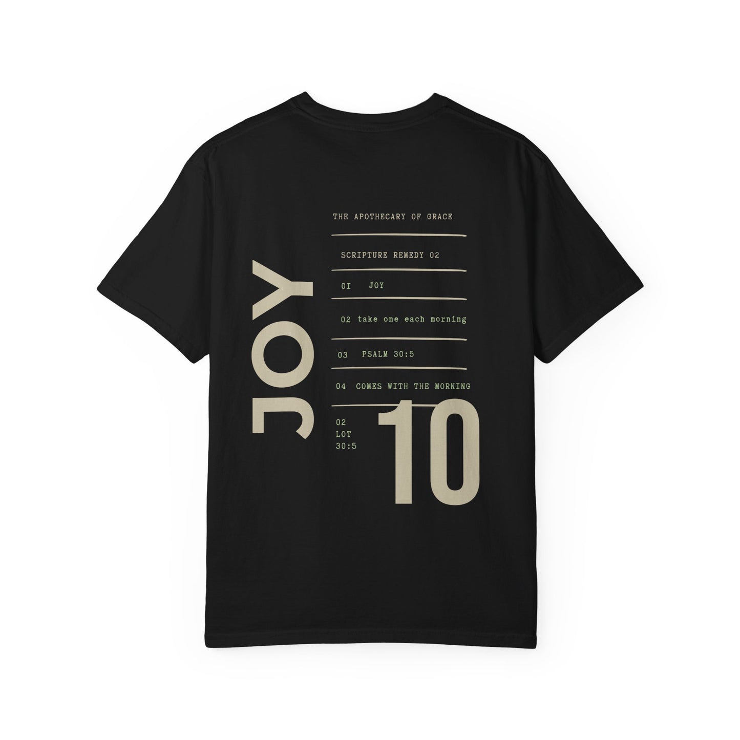 Joy - Personalized Number Scripture Unisex T-Shirt, Psalm 30:5 Bible Verse Tee, Christian Gift for Encouragement, Modern Streetwear Faith