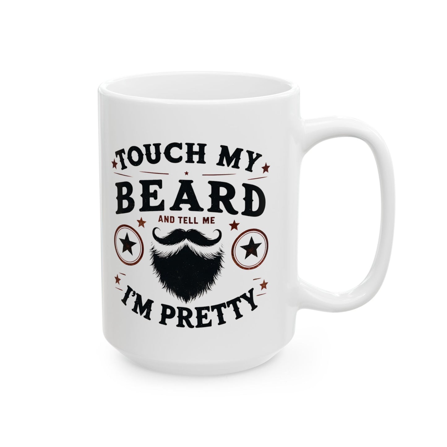 Berühre meinen Bart - Weiße Tasse (325ml/444ml)