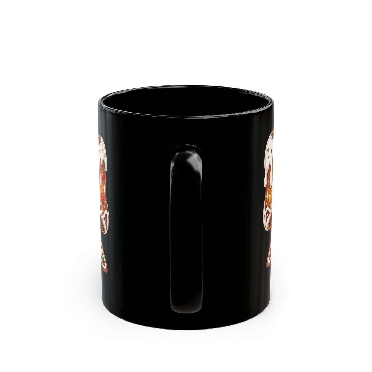 Gingerbread Bow - Black Mug (11oz/15oz)