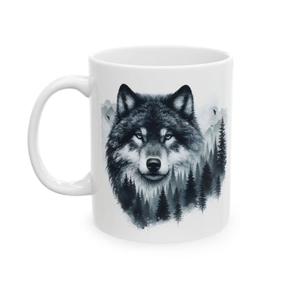 Wolf Forest - Weiße Tasse (325ml/444ml)