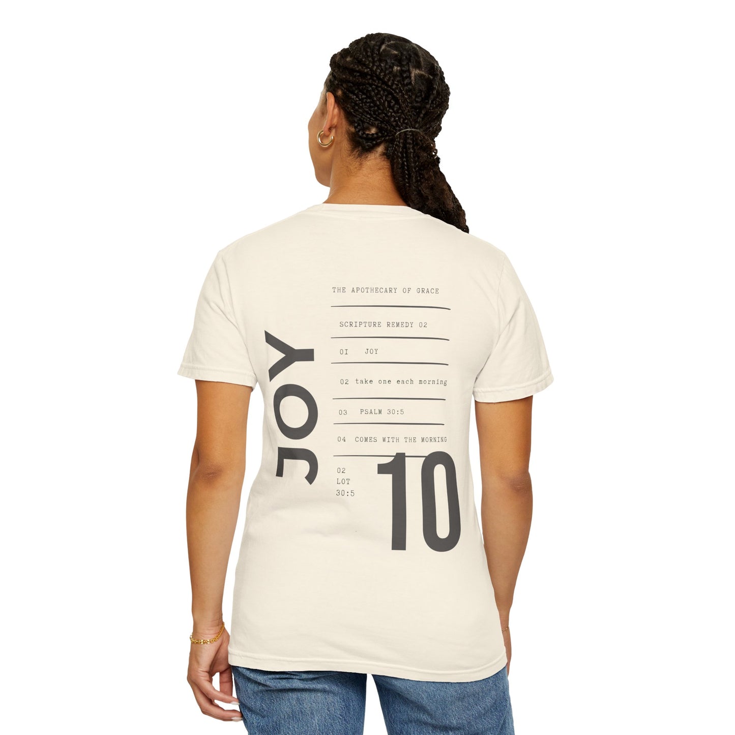 Joy - Personalized Number Scripture Unisex T-Shirt, Psalm 30:5 Bible Verse Tee, Christian Gift for Encouragement, Modern Streetwear Faith