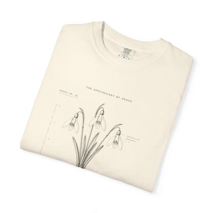 Hope - Vintage Botanical Scripture Unisex T-Shirt, Romans 15:13 Bible Verse Tee, Christian Gift for Long Waits, Editorial Faith Apparel