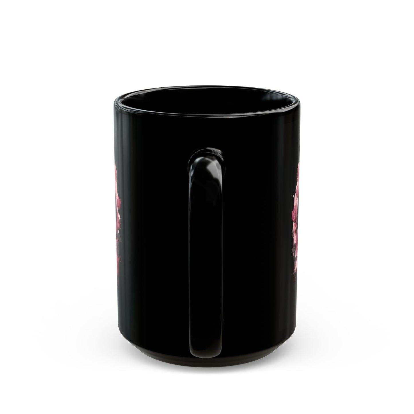 Panther Rose – Schwarze Tasse (325ml/444ml)