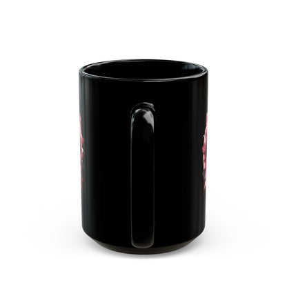 Panther Rose – Schwarze Tasse (325ml/444ml)