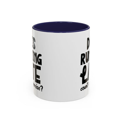 Zählt Zuspätkommen als Sport? - Zweifarbige Tasse (325 ml/443 ml)