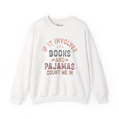 Wenn es um Bücher und Pyjamas geht Rundhals-Sweatshirt