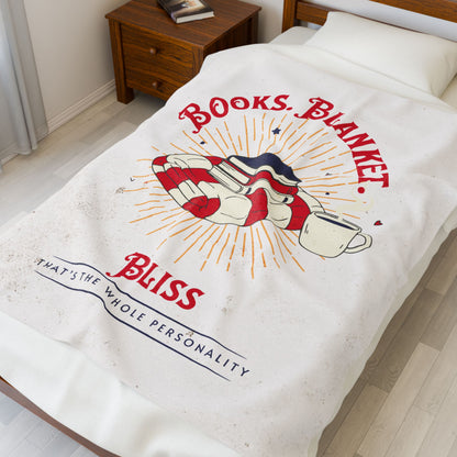 Bücher. Decke. Bliss Ultraweiche Veloursdecke
