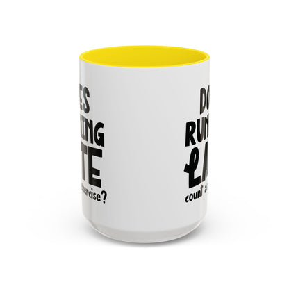 Zählt Zuspätkommen als Sport? - Zweifarbige Tasse (325 ml/443 ml)