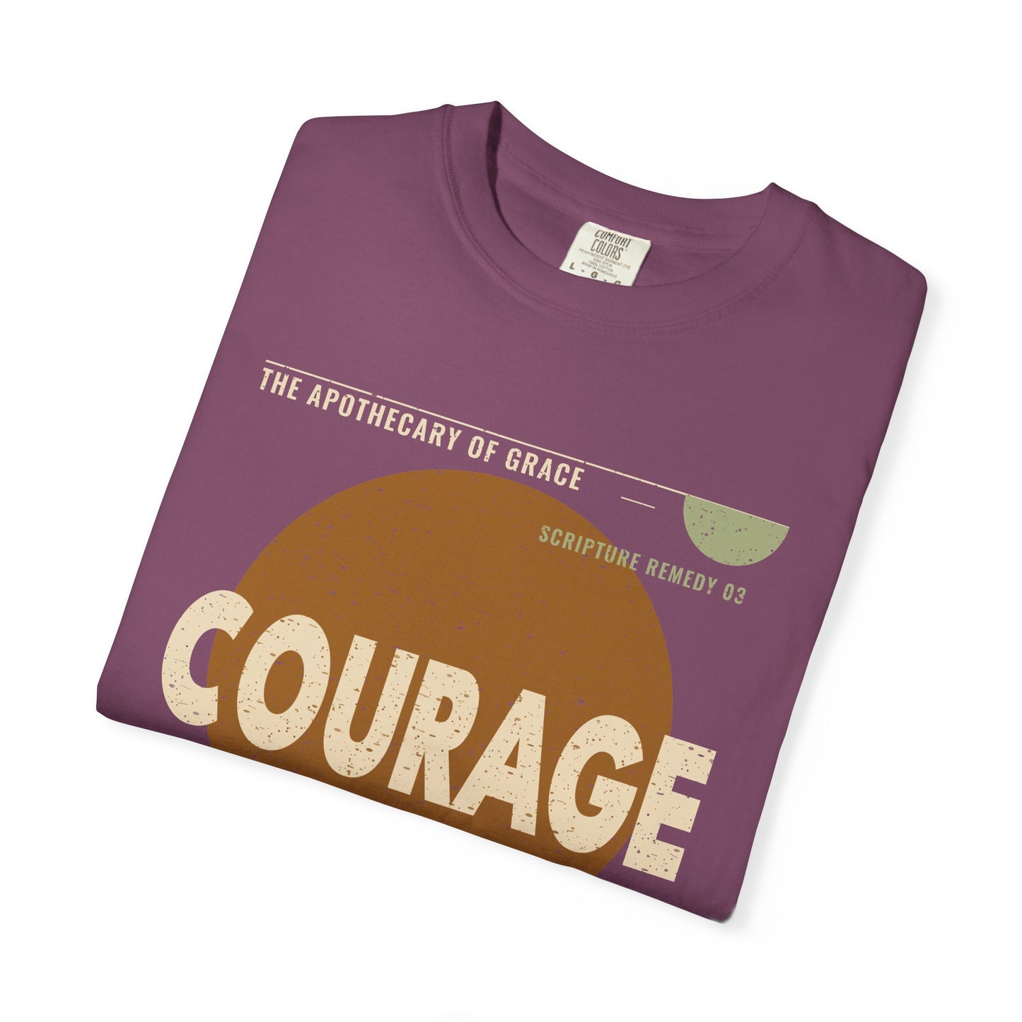 Courage - Retro Mid-Century Scripture Unisex T-Shirt, Joshua 1:9 Bible Verse Tee, Christian Gift for Hard Times, Modern Graphic Faith Apparel