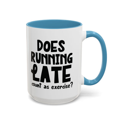 Zählt Zuspätkommen als Sport? - Zweifarbige Tasse (325 ml/443 ml)