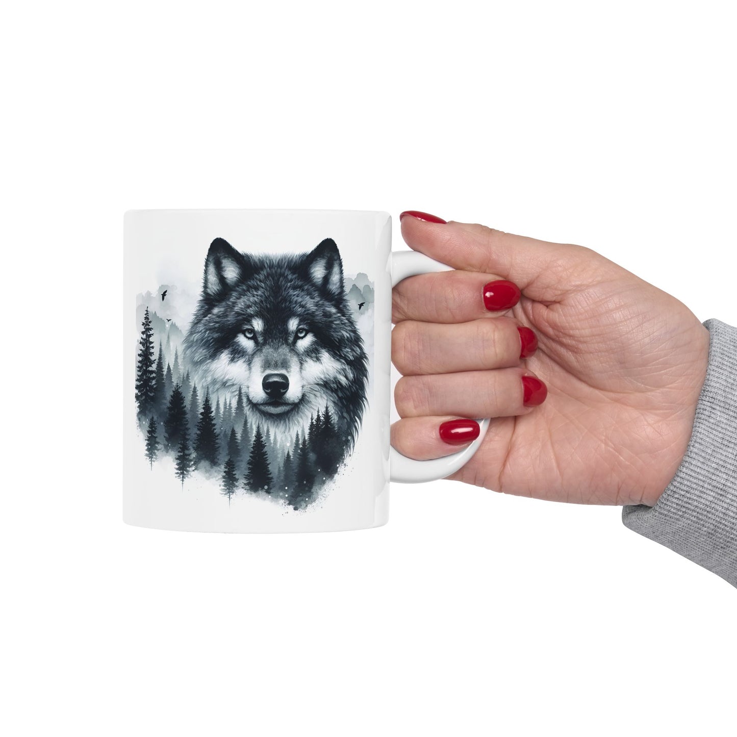 Wolf Forest - Weiße Tasse (325ml/444ml)