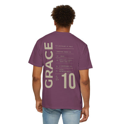 Grace - Personalized Number Scripture Unisex T-Shirt, 2 Corinthians 12:9 Bible Verse Tee, Christian Gift for Recovery, Modern Streetwear Faith