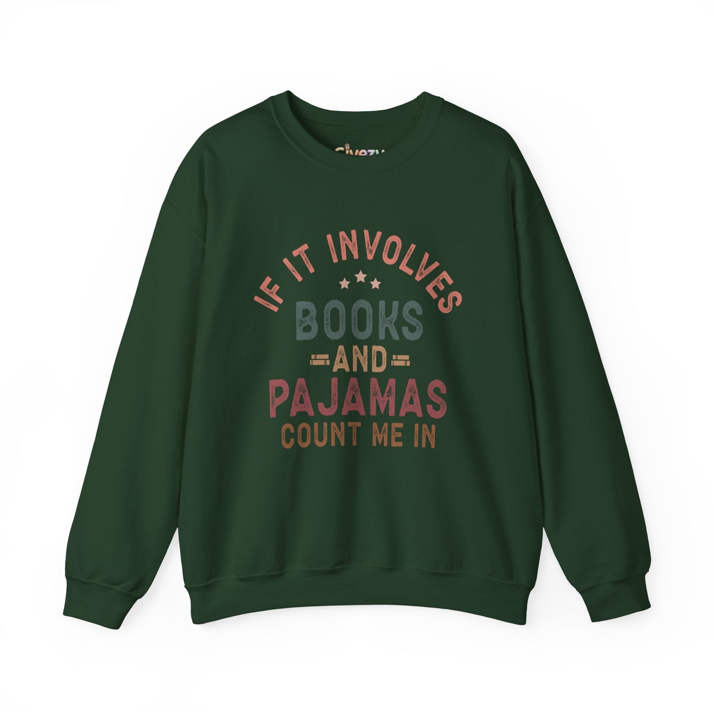 Wenn es um Bücher und Pyjamas geht Rundhals-Sweatshirt