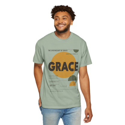 Grace - Retro Mid-Century Scripture Unisex T-Shirt, 2 Corinthians 12:9 Bible Verse Tee, Christian Gift for Recovery, Modern Graphic Faith Apparel
