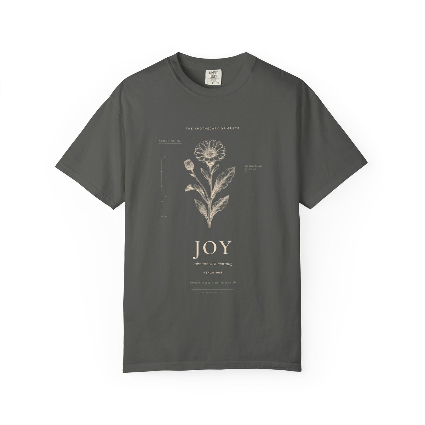Joy - Vintage Botanical Scripture Unisex T-Shirt, Psalm 30:5 Bible Verse Tee, Christian Gift for Encouragement, Editorial Faith Apparel