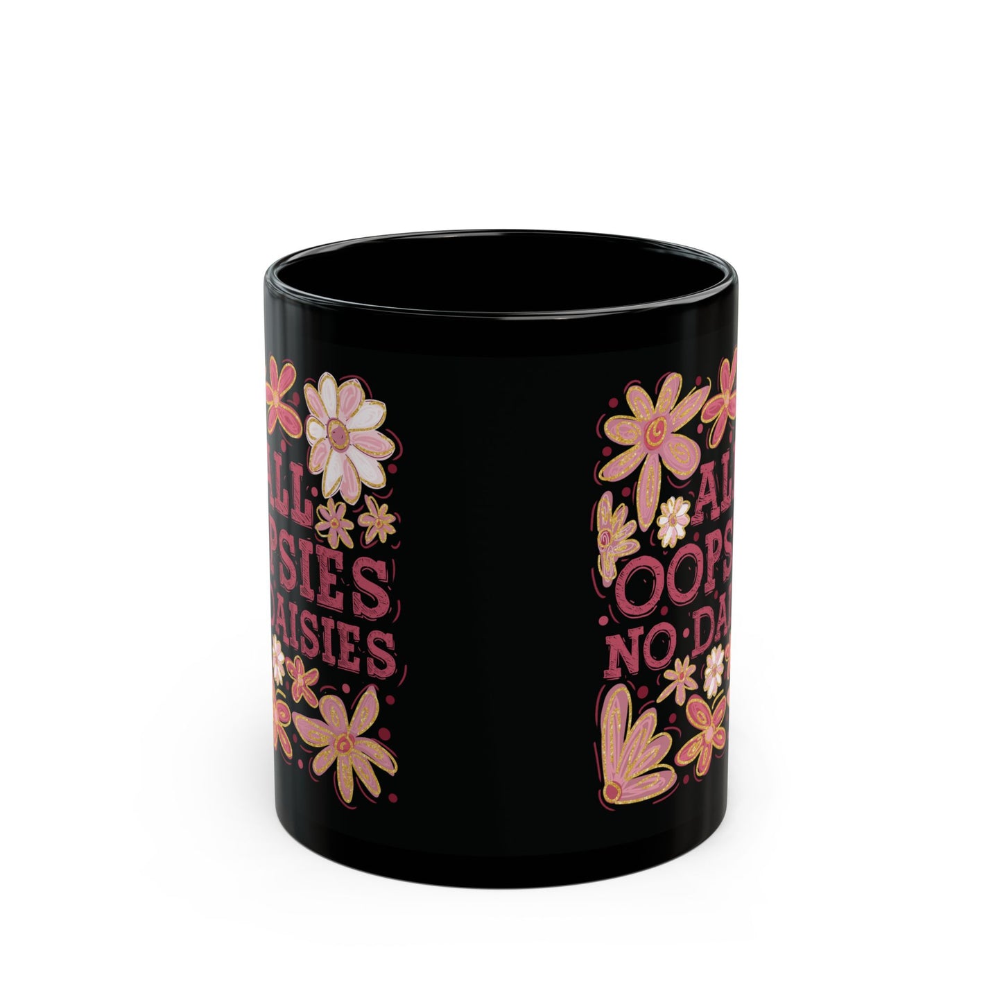 Alle Hopplas keine Gänseblümchen - Schwarze Tasse (325ml/444ml)