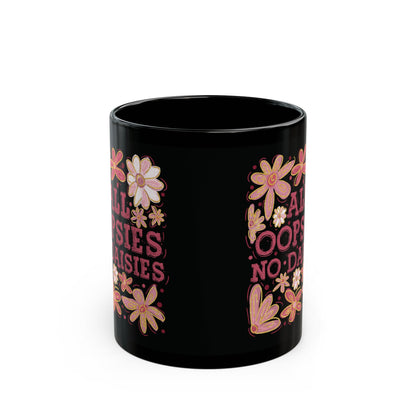 Alle Hopplas keine Gänseblümchen - Schwarze Tasse (325ml/444ml)