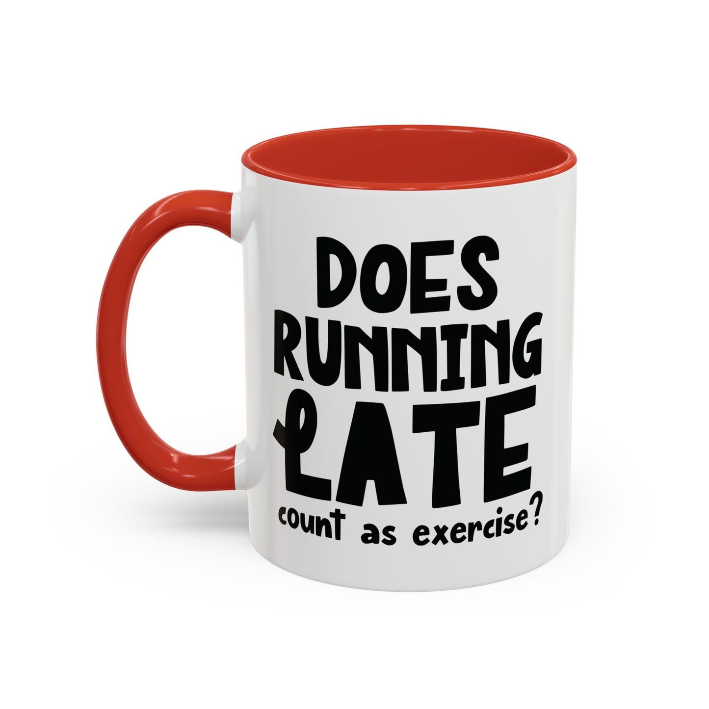 Zählt Zuspätkommen als Sport? - Zweifarbige Tasse (325 ml/443 ml)