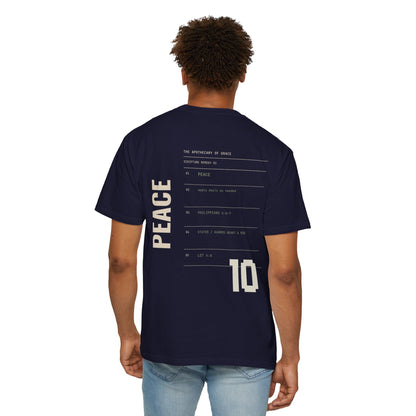 Peace - Personalized Number Scripture Unisex T-Shirt, Philippians 4:6-7 Bible Verse Tee, Christian Gift for Anxiety, Modern Streetwear Faith