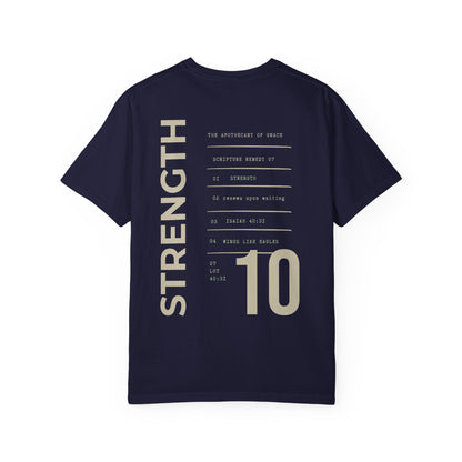 Strength - Personalized Number Scripture Unisex T-Shirt, Isaiah 40:31 Bible Verse Tee, Christian Gift for Caregivers, Modern Streetwear Faith